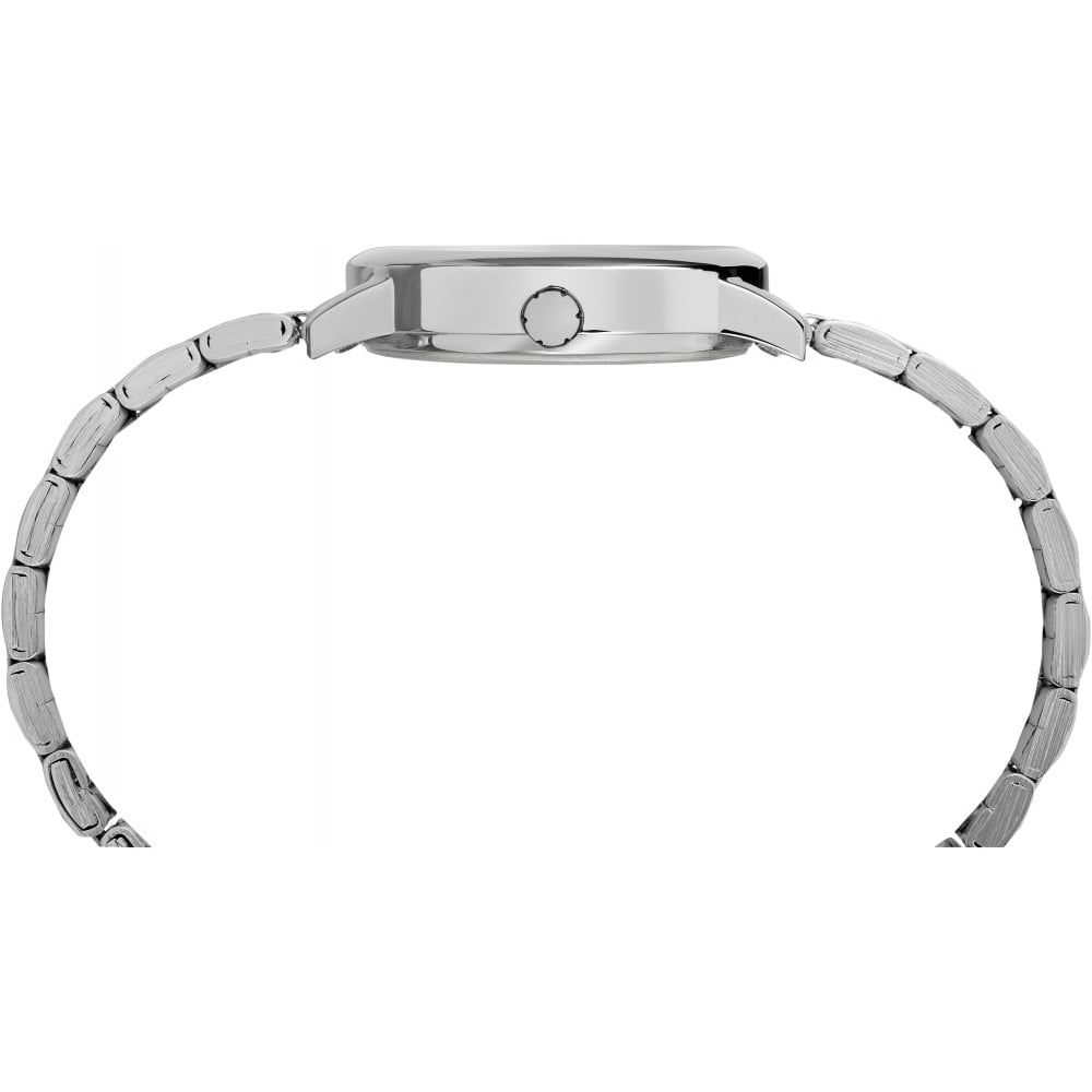 Womens Easy Reader Silver-Tone Bracelet/White Dial