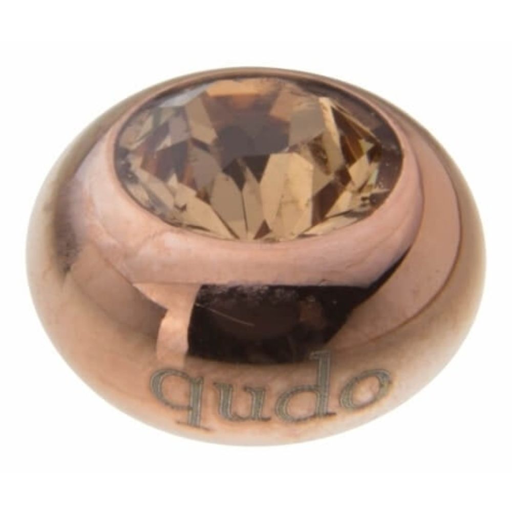 Famosa Rose Gold 10mm Tondo Ring Top Light Colorado Topaz