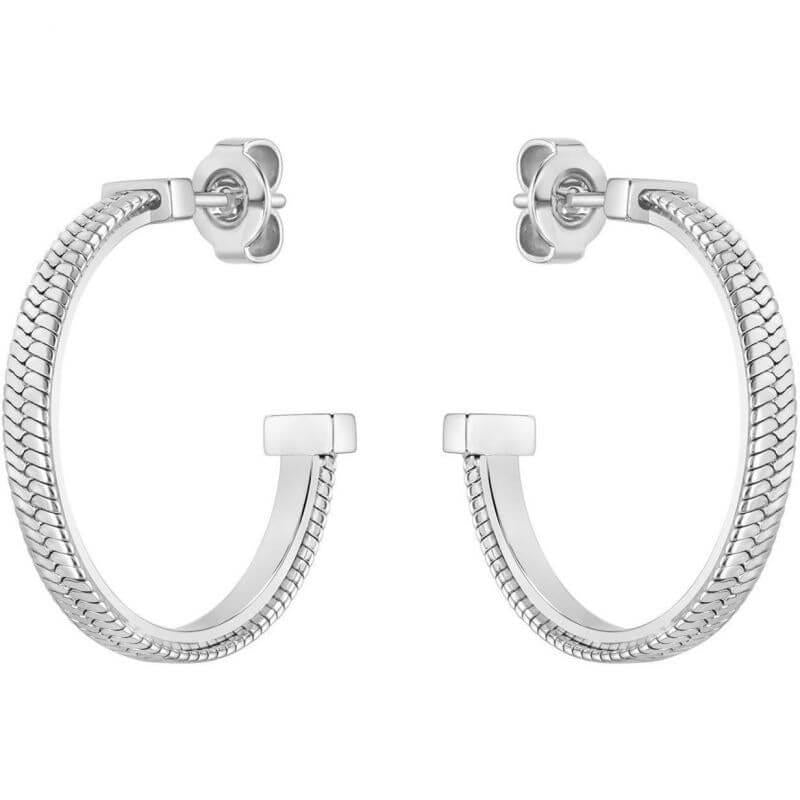 Zia Stainless Steel Hoop Ladies Earrings