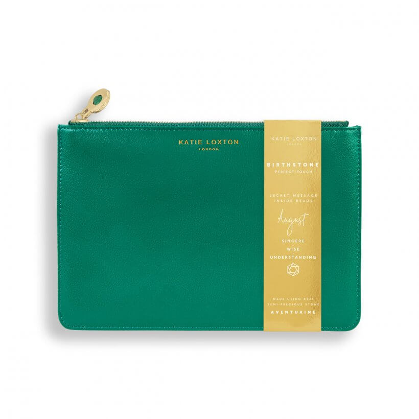 Birthstone Perfect Pouch | August | Aventurine | Green