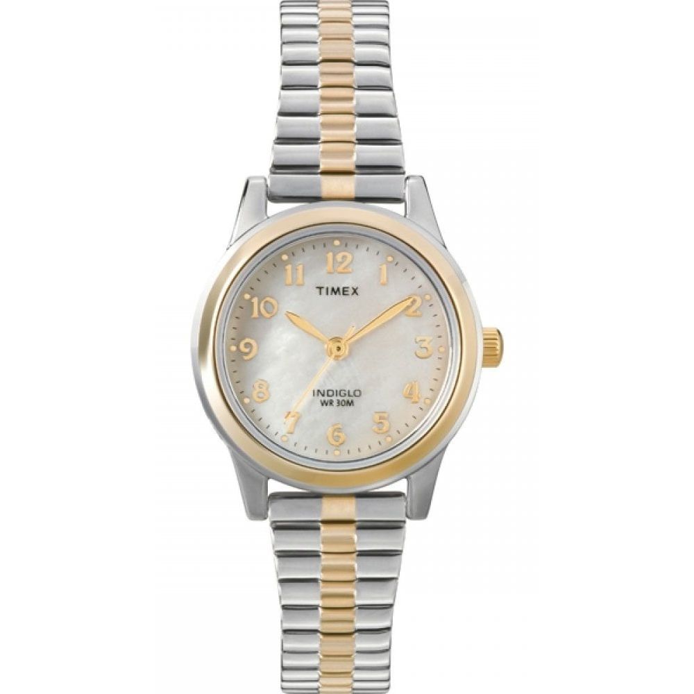 Ladies Mother Of Pearl Polished Stainless Steel Wristwatch
