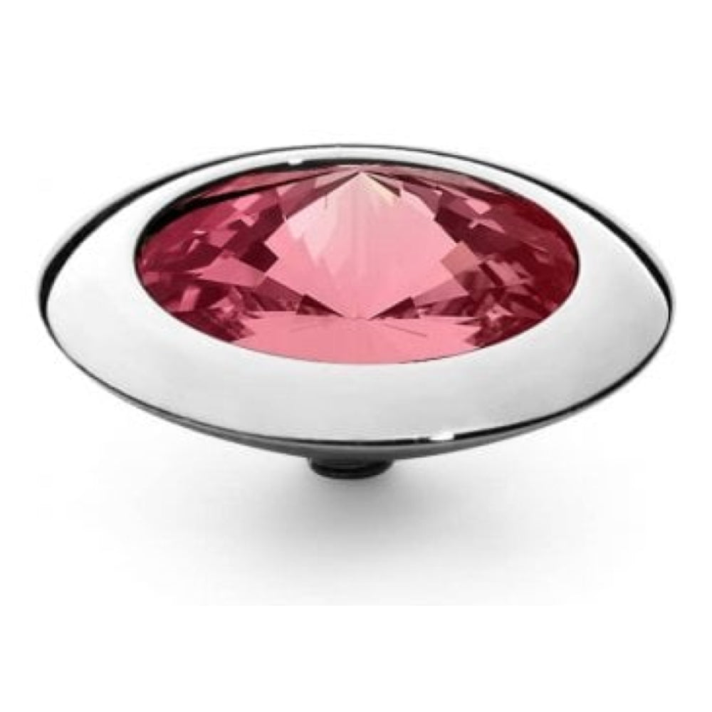 Famosa Silver 16mm Tondo Ring Top Padparadscha
