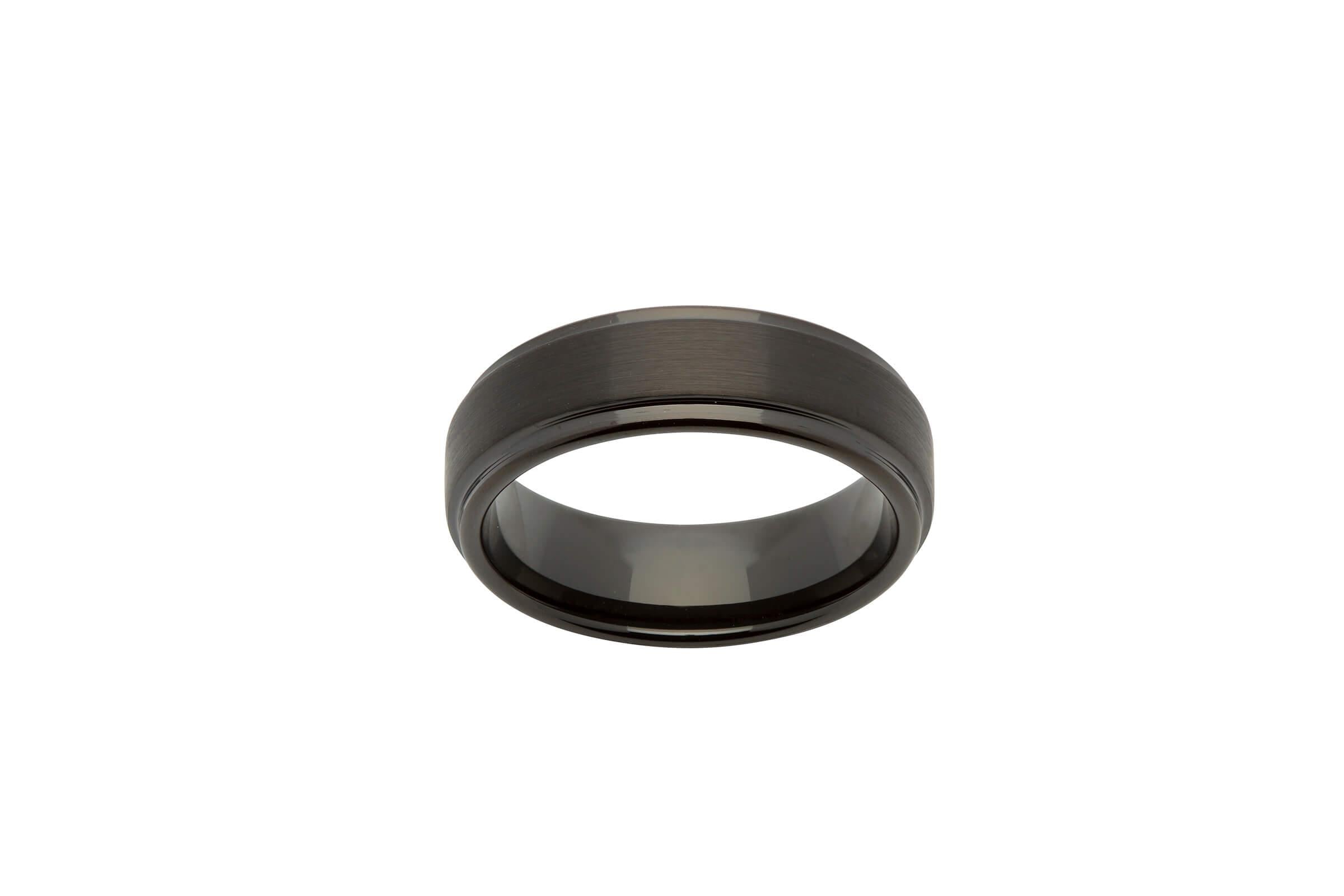 Tungsten Carbide Ring with Black I.P. Plating 7mm