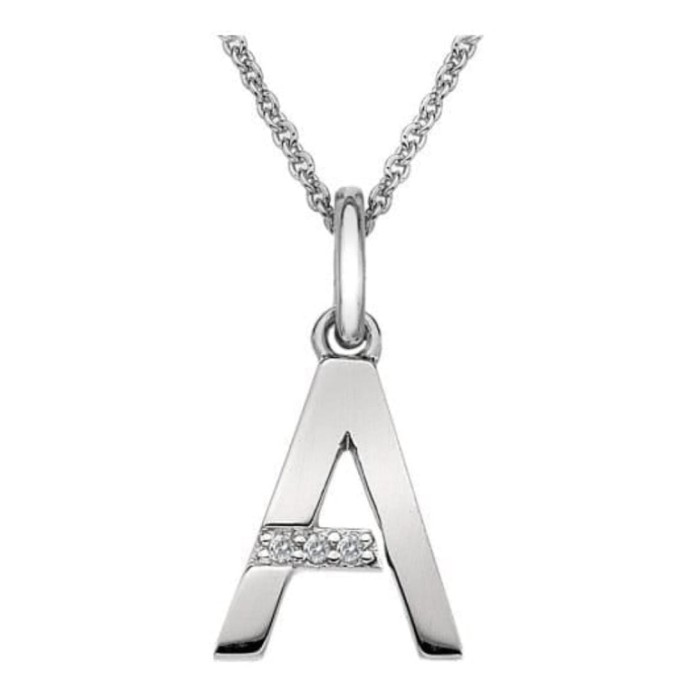 Ladies 'A' Silver Micro-Amulets Pendant Necklace