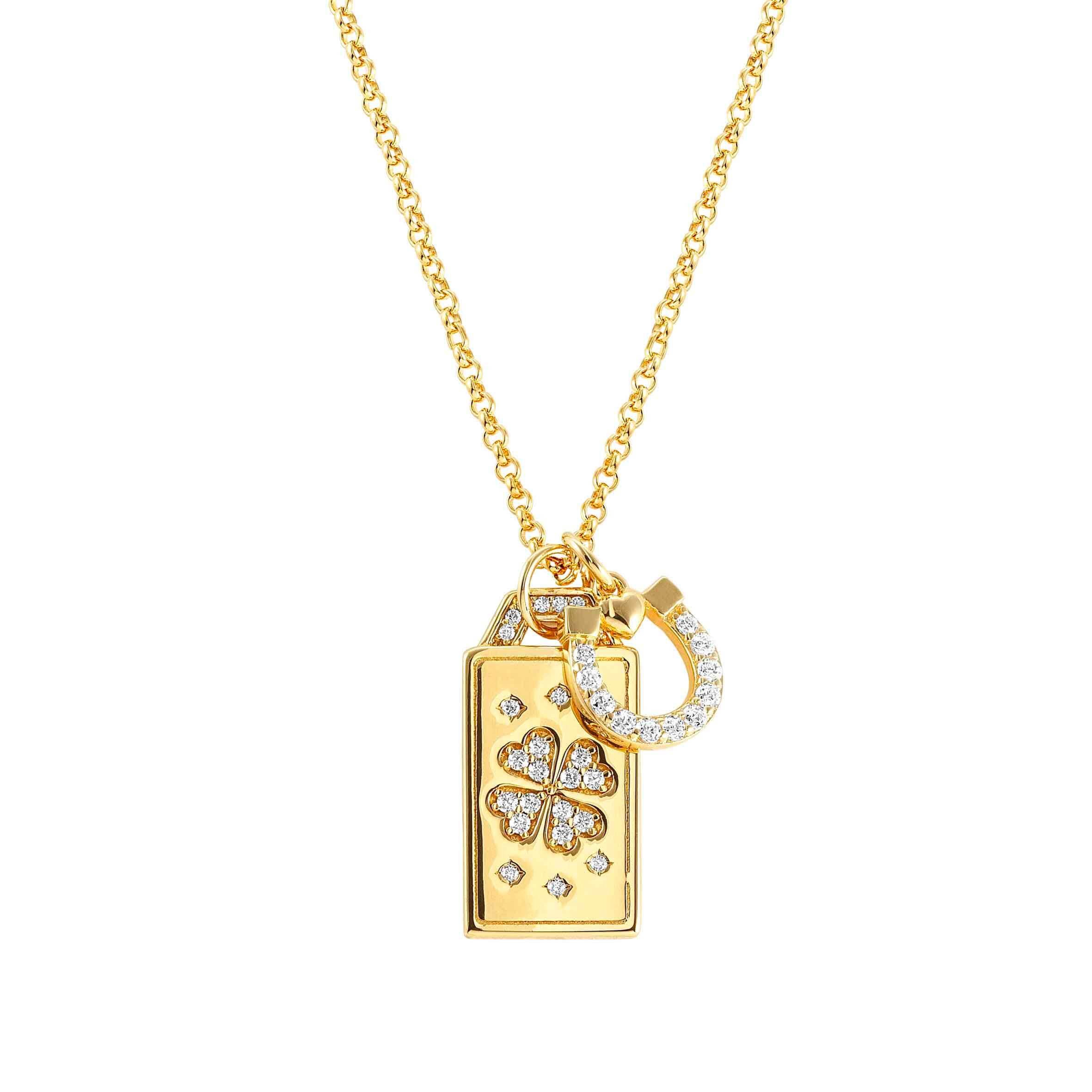Talismani 18k Gold Necklace With Horseshoe Pendant
