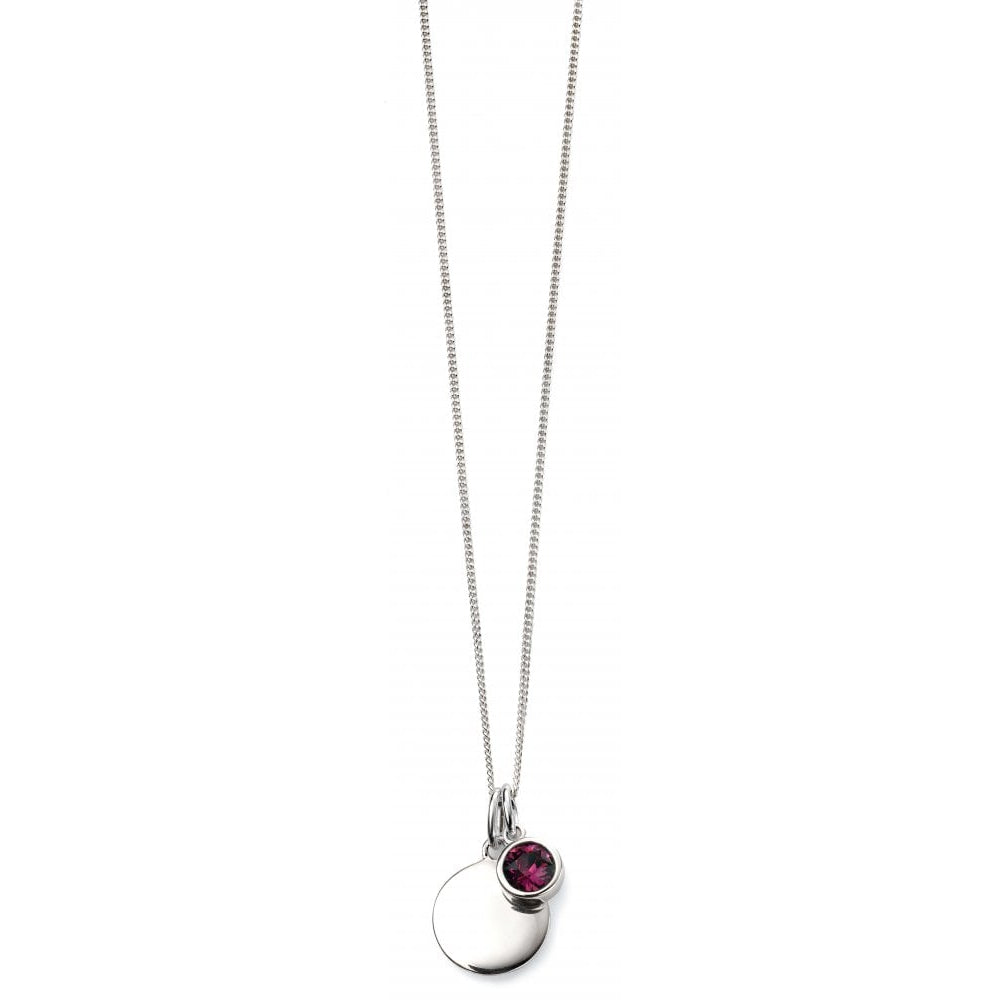Feb Birth Stone Sterling Silver Pendant