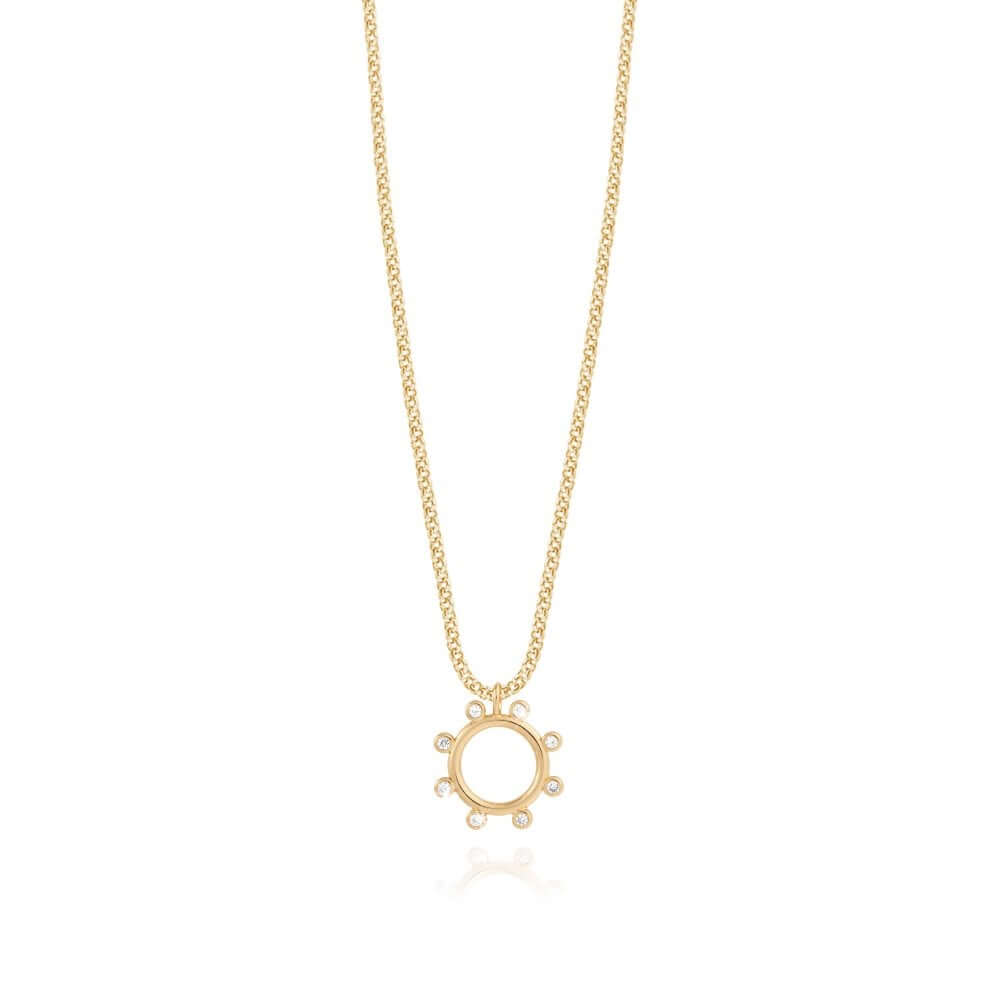 Zahra | Gold | CZ Hoop | Necklace | 46cm + 5cm Extender