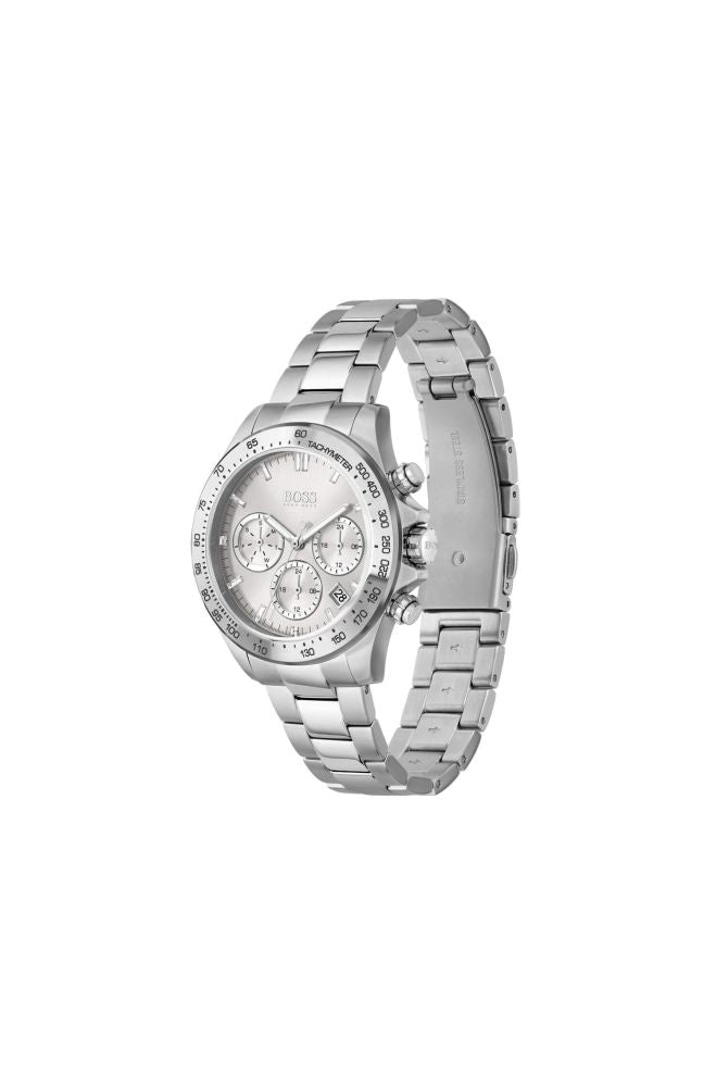 Novia Stainless Steel Silver Chronograph Dial Ladies Watch