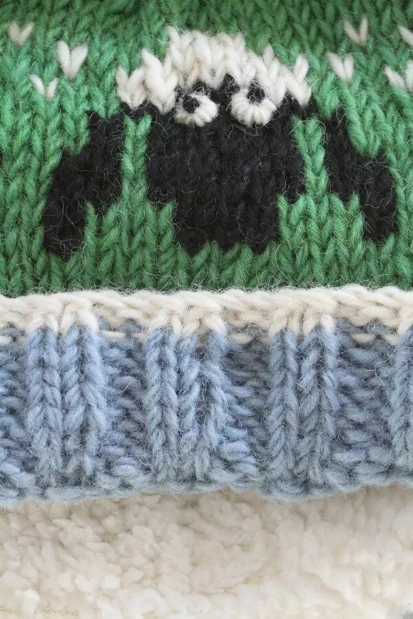 Kids Animal Bobble Hat Sheep