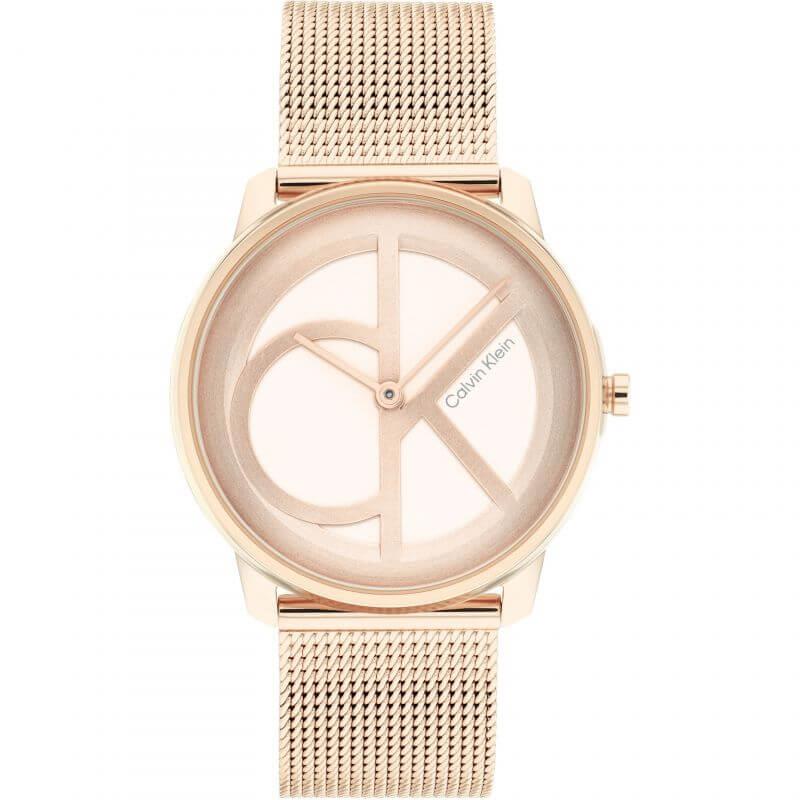 Iconic Rose Gold CK Dial & Mesh Strap Watch