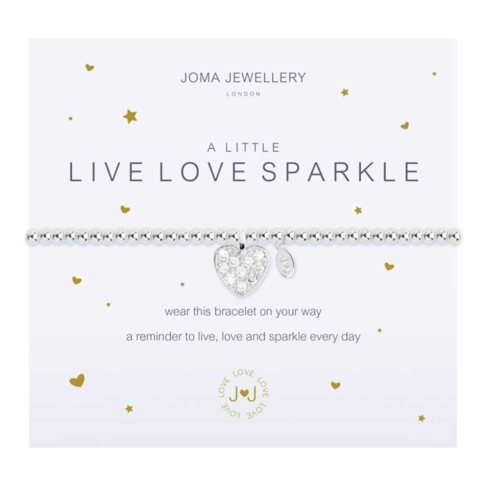 a little LIVE LOVE SPARKLE - silver bracelet