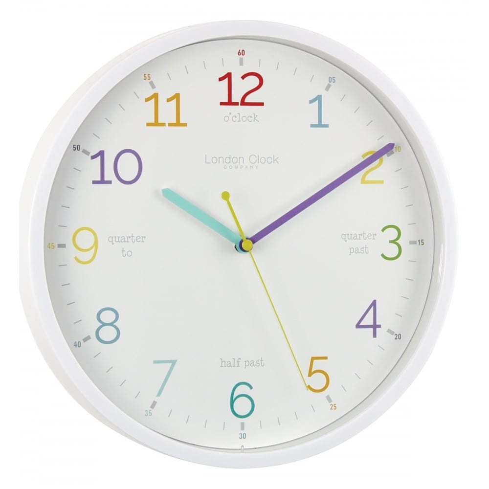 Kids Tell The Time White Wall Clock