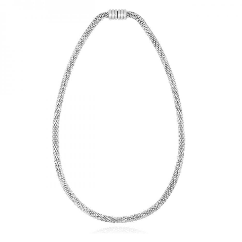Halo Silver Venetian Chain Necklace 42cm