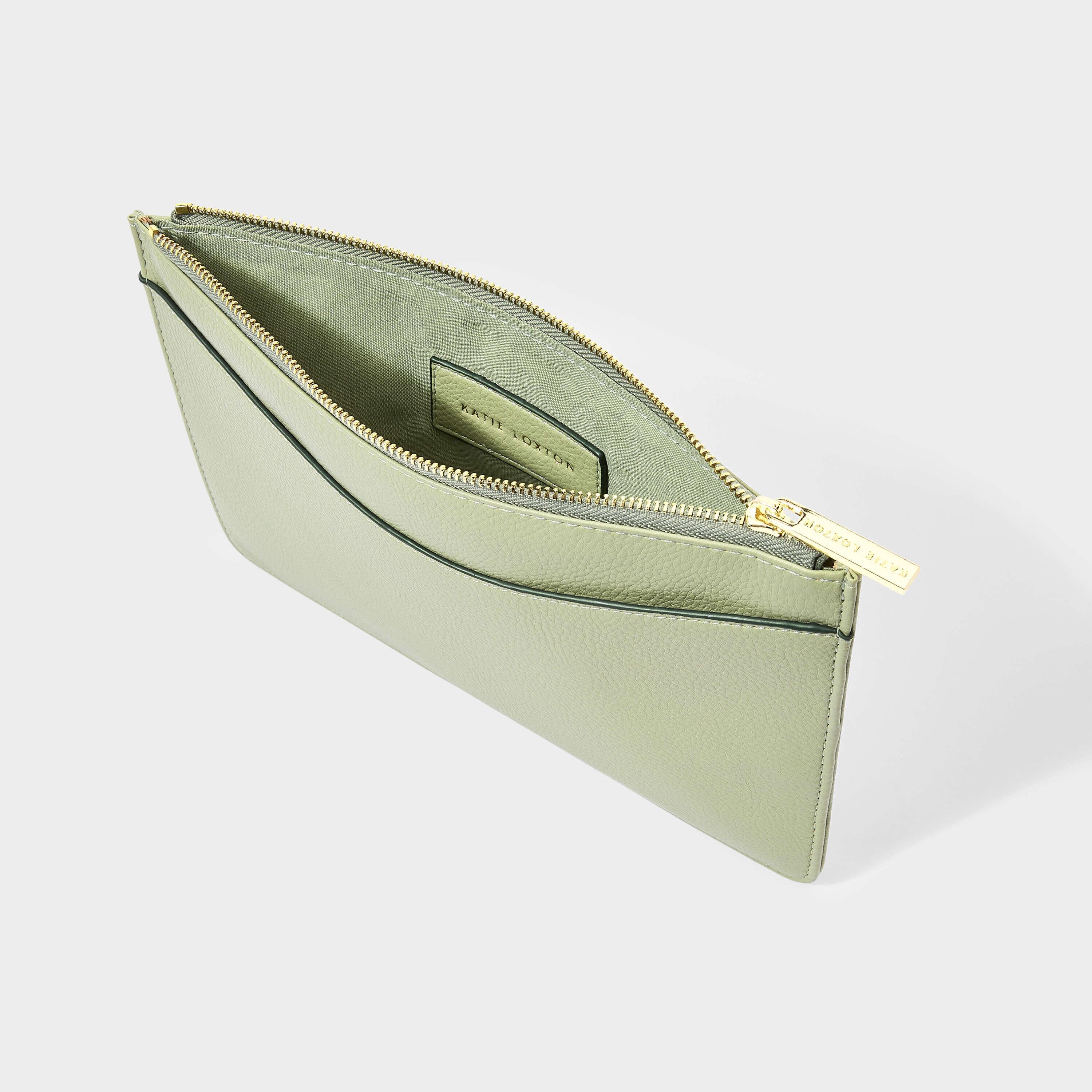 Cara Pouch | Sage Green | 16 X 24 X 1.5cm