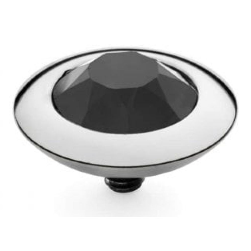 Famosa Silver 13mm Tondo Ring Top Jet