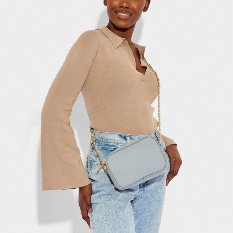 Amalfi Canvas Millie Crossbody Bag Dusty Blue