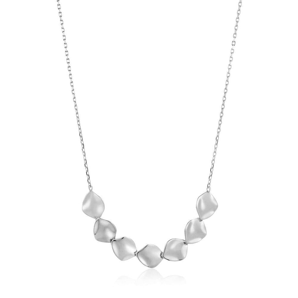 Crush Multiple Discs Necklace Silver