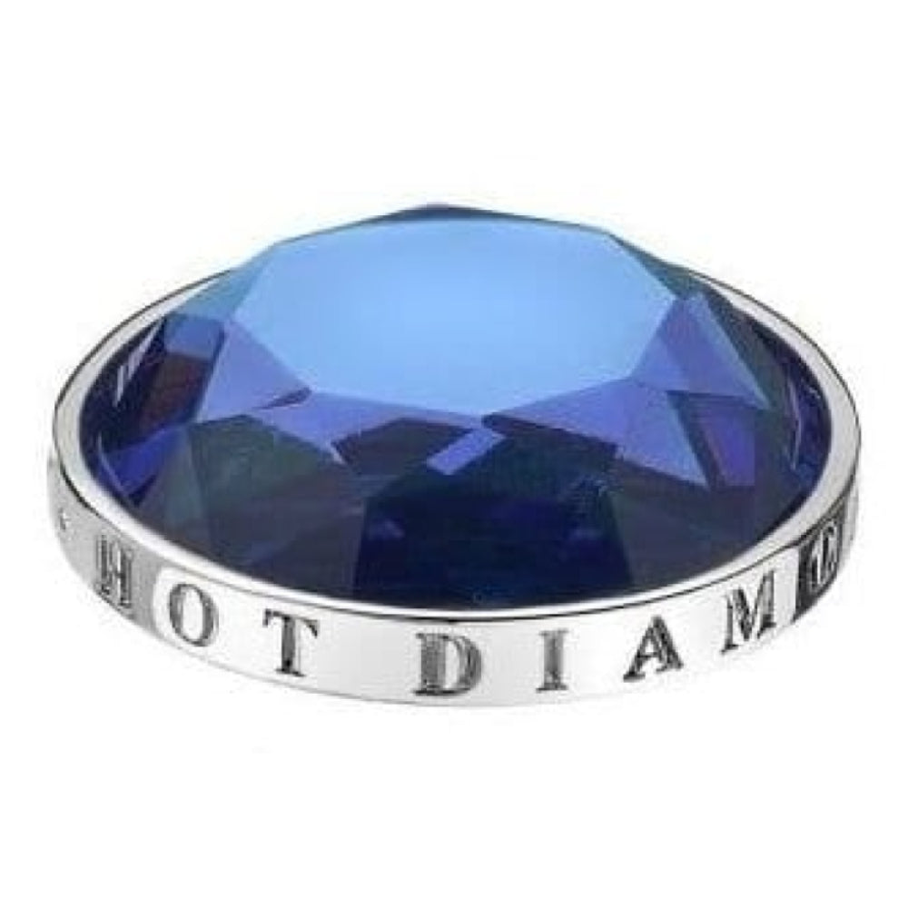 Ladies 25mm Sky Faceted Silver Coin