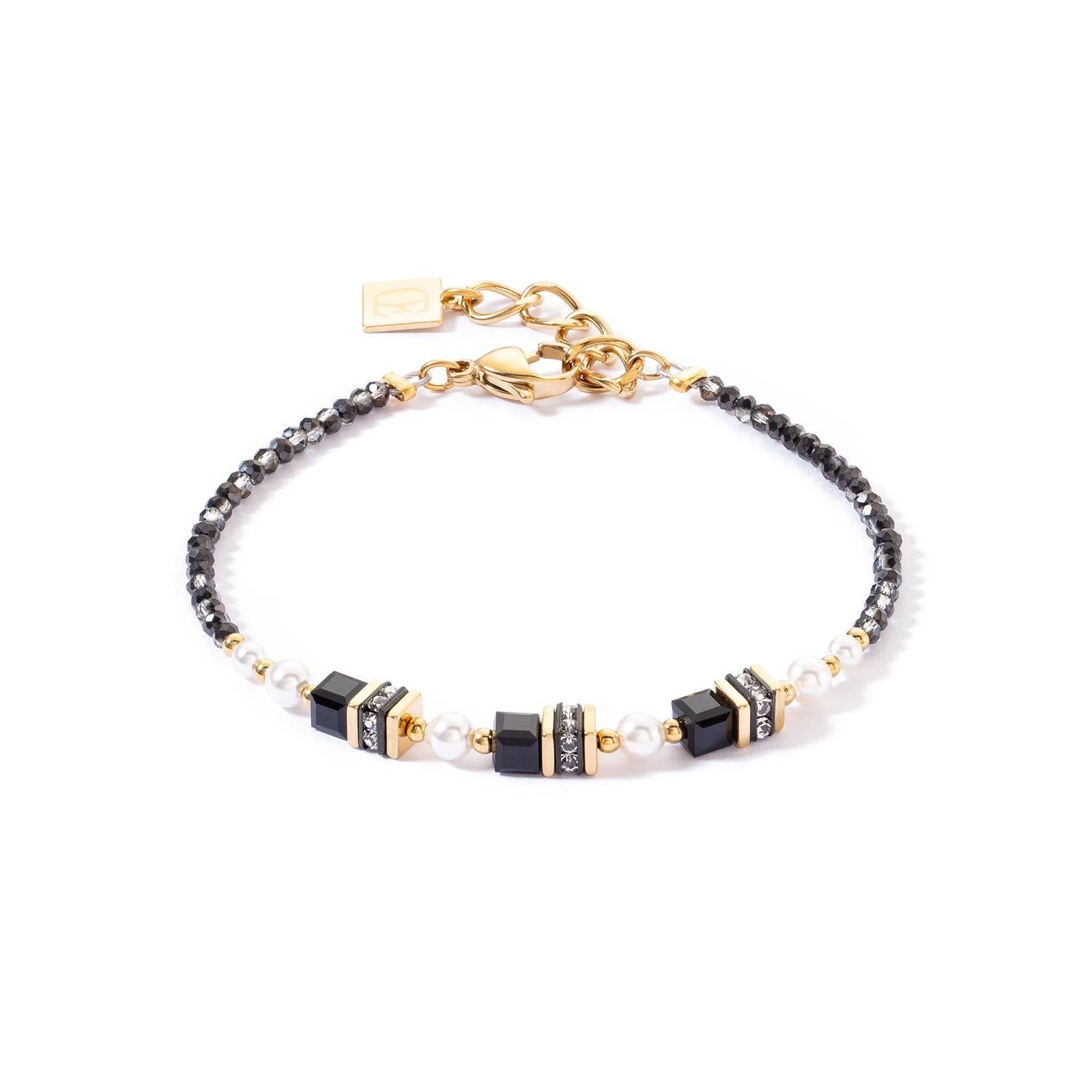 Sparkling Princess Gold & Black Bracelet