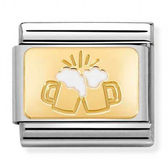 Composable Classic Beer Cheers 18k Gold Link