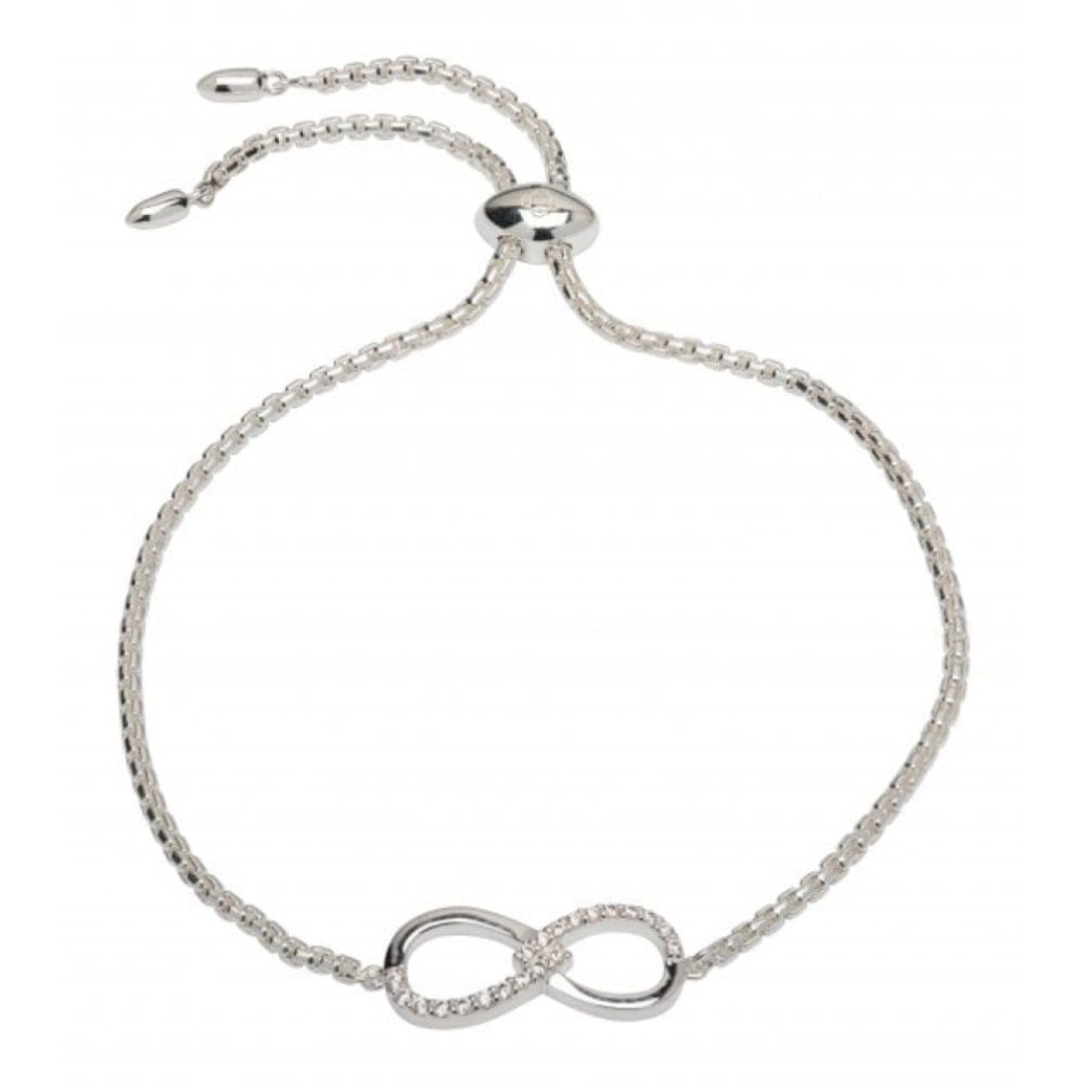 Sterling Silver 925 Bracelet With CZ Infinity