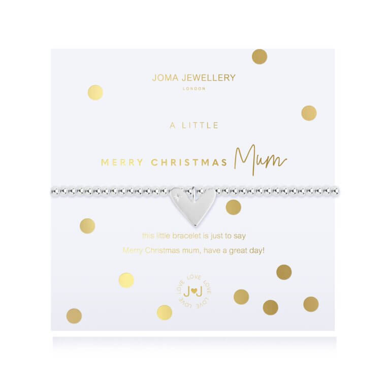 Confetti A Little | Merry Christmas Mum | Silver | Bracelet | 17.5cm Stretch