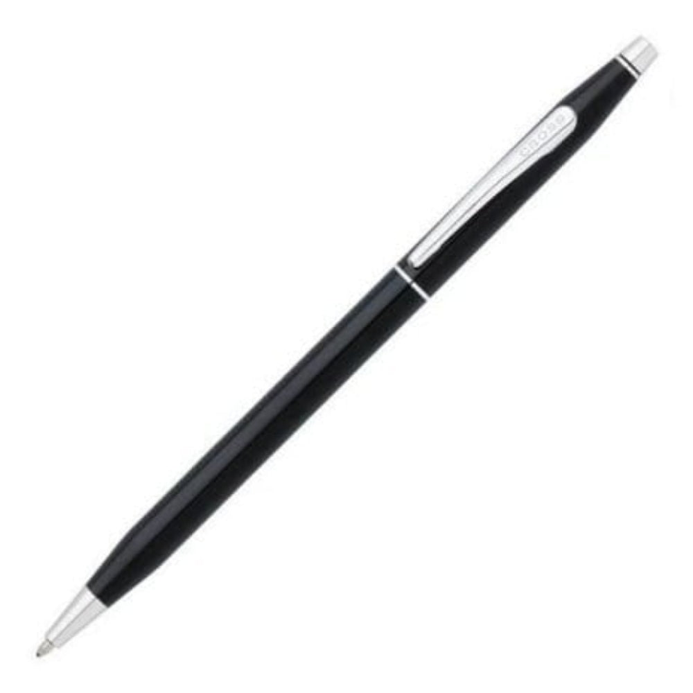 Century Black Lacquer Chrome Ballpoint Pen