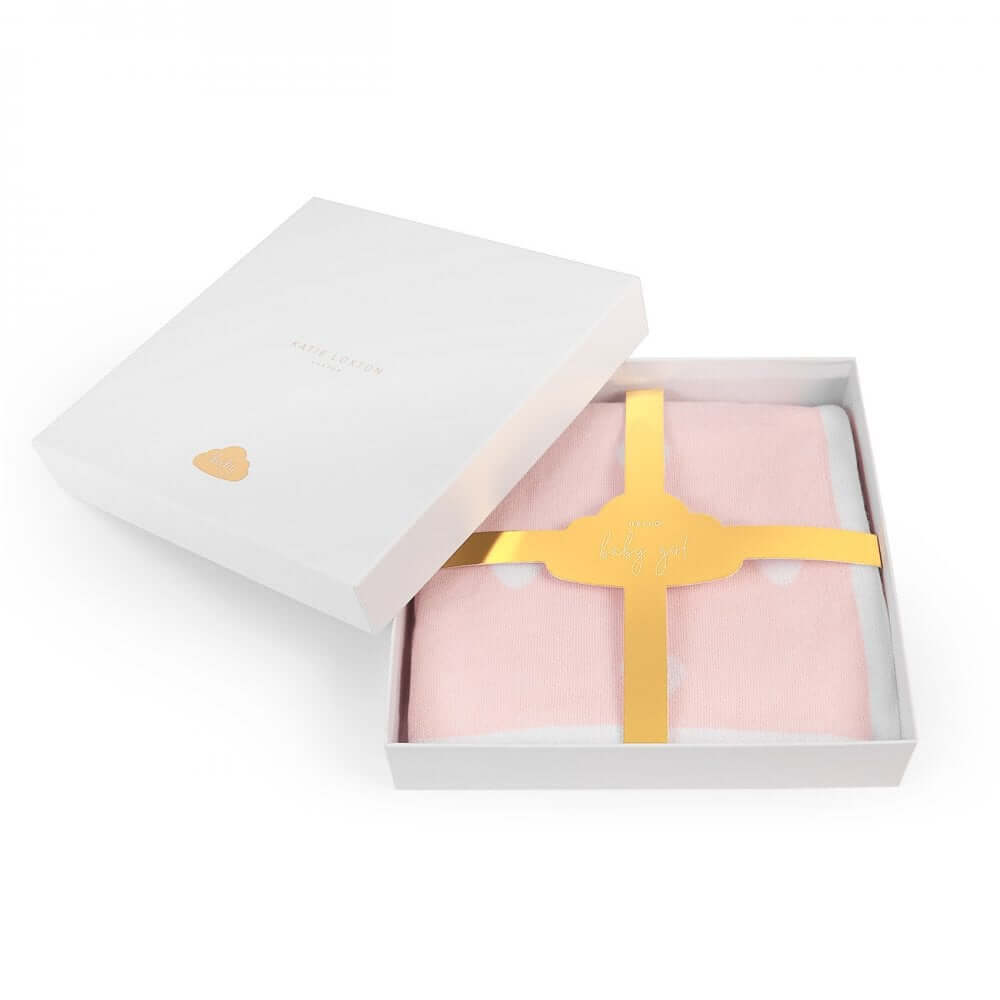 Beautifully Boxed Baby Blanket | Hello Baby Girl | Pink
