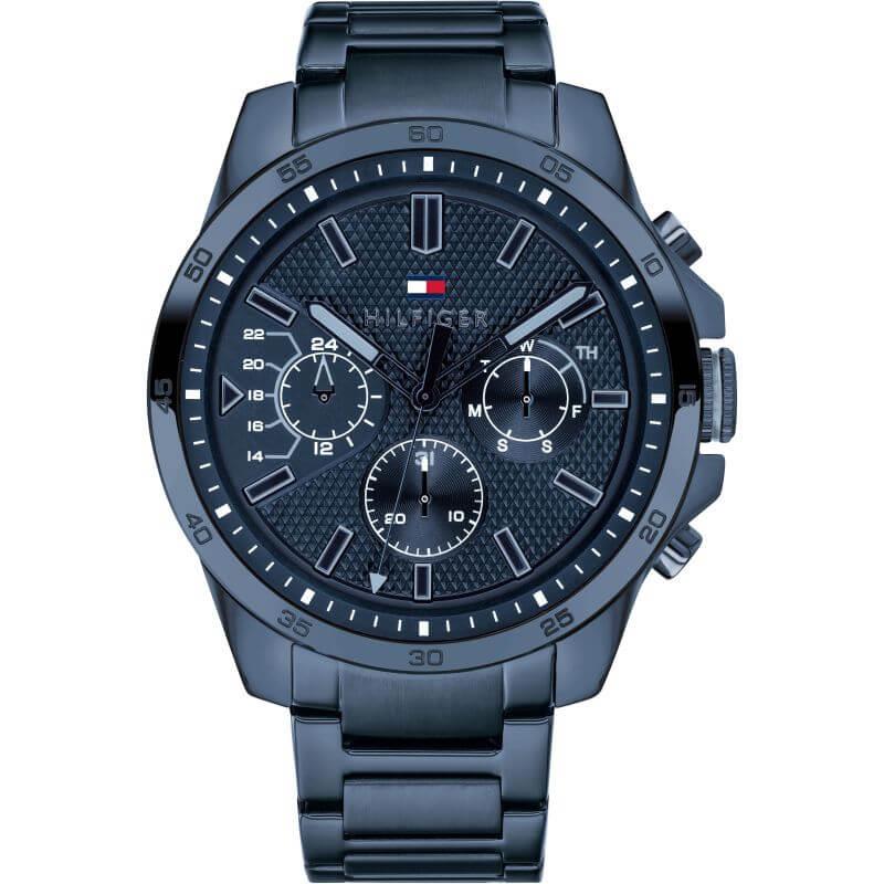Steel Blue Bracelet Chronograph Decker Mens Watch