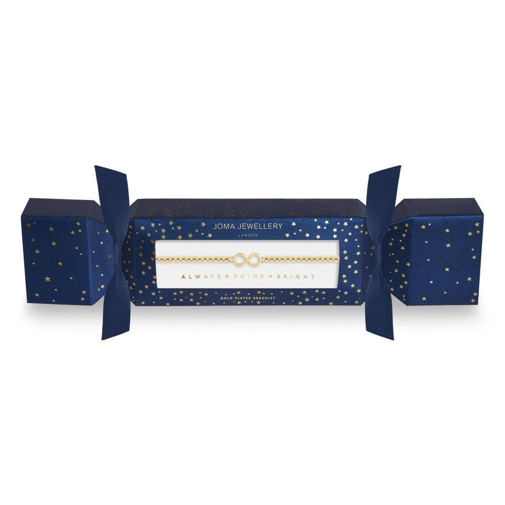 Christmas Cracker - Infinity - Gold - 17.5cm Stretch Bracelet