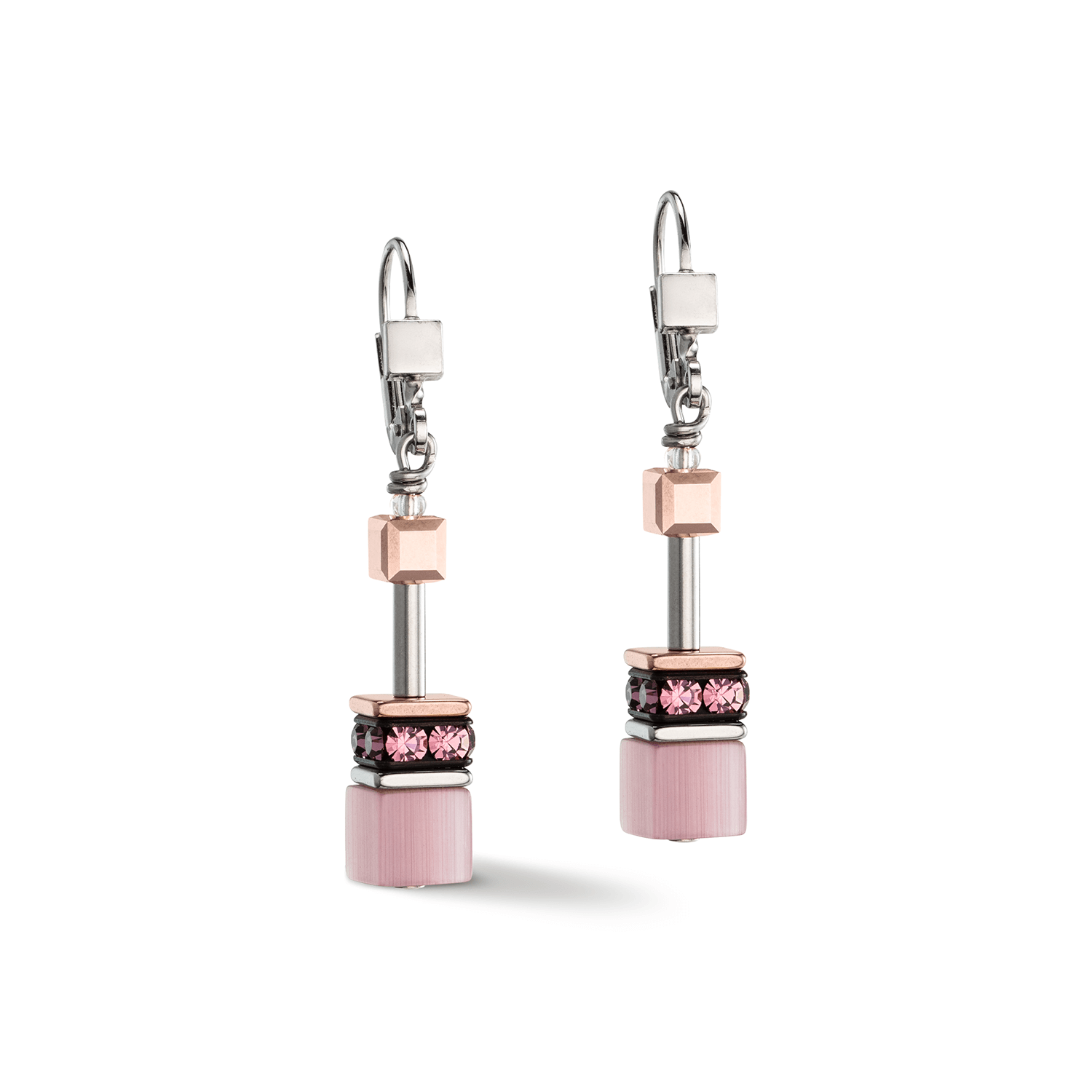 GeoCUBE Iconic Monochrome Lilac Pierced Earrings