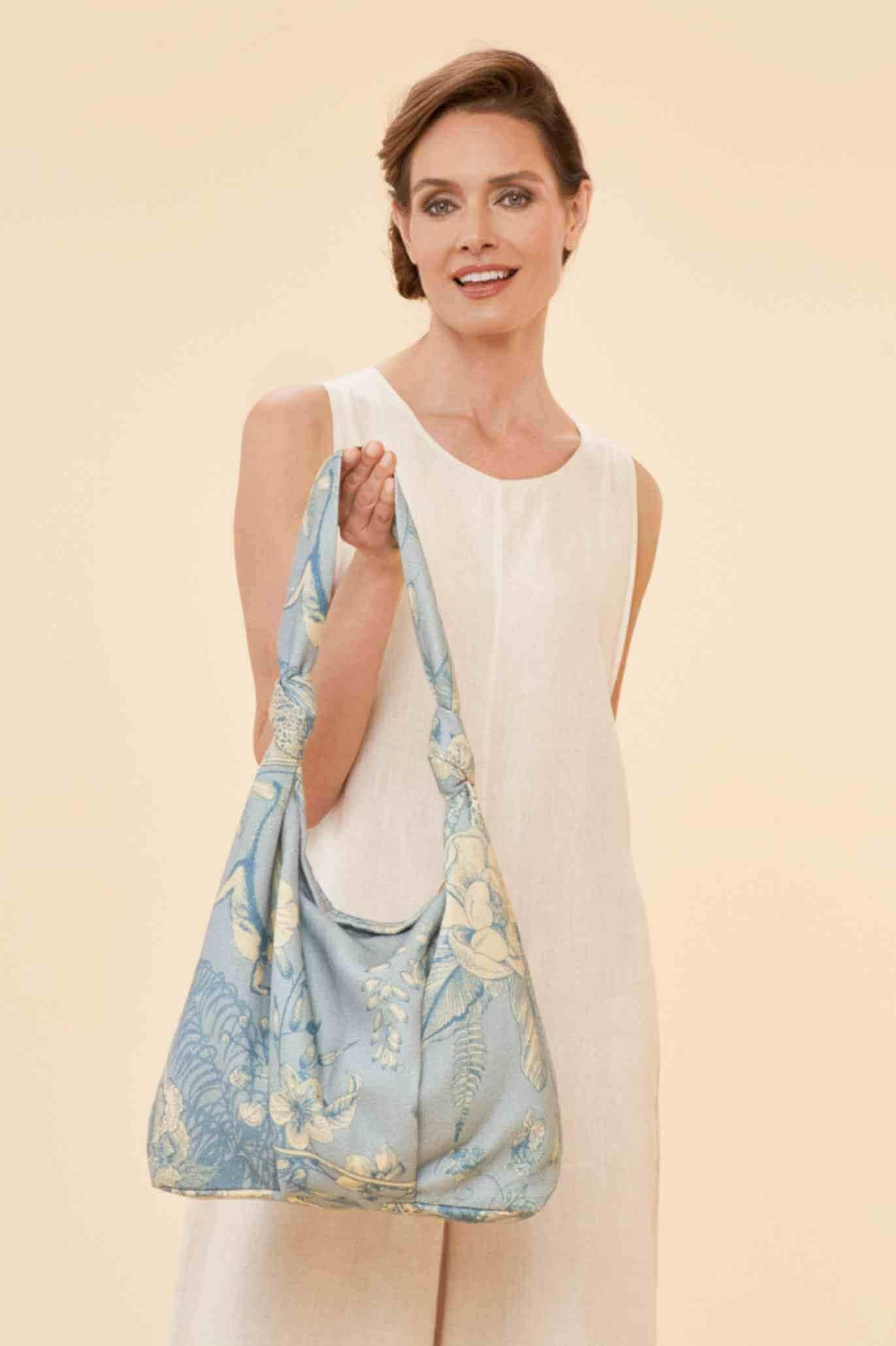 Knotted Shoulder Bag - Denim