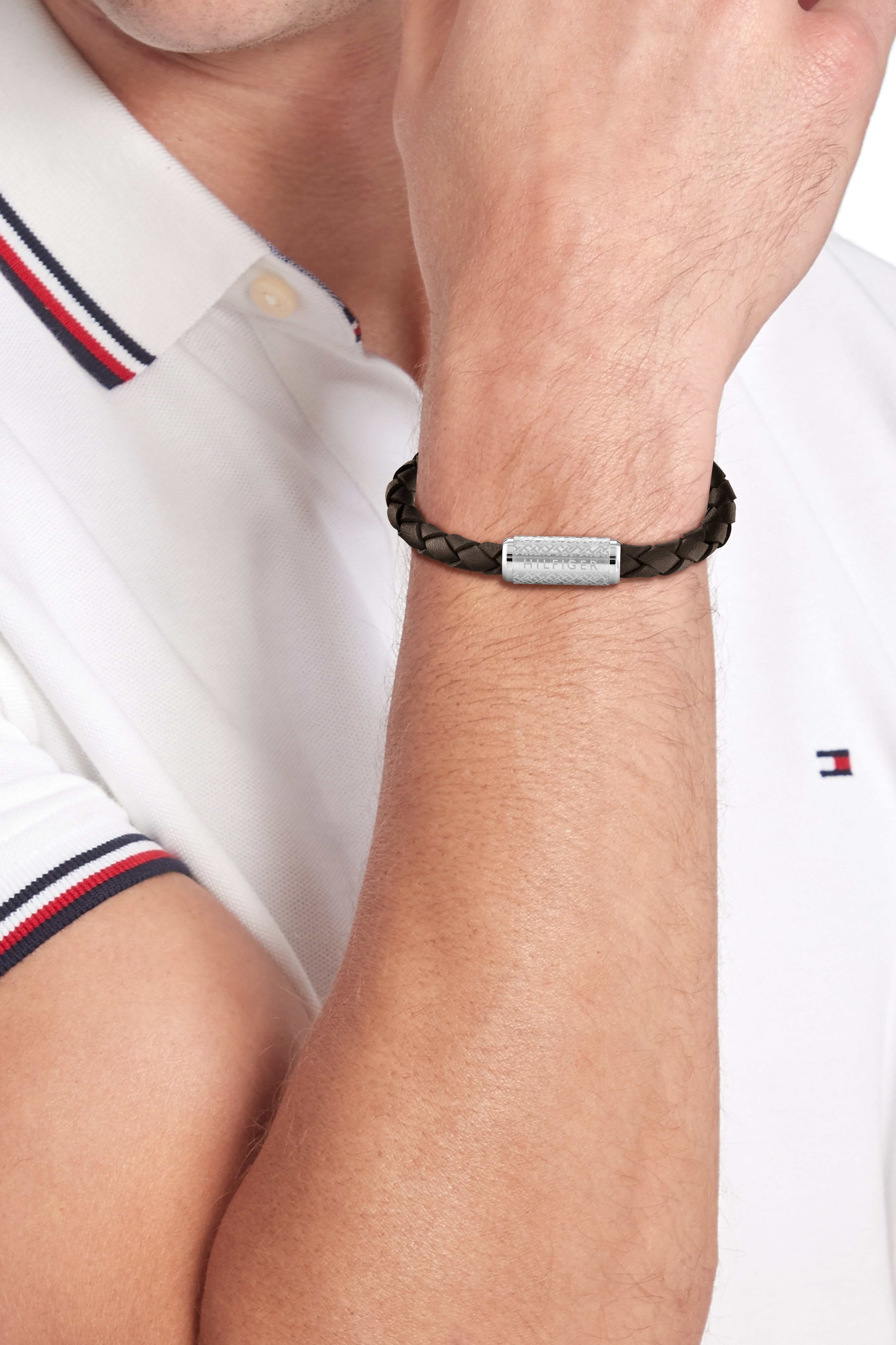 Light Brown Braided Gents Bracelet