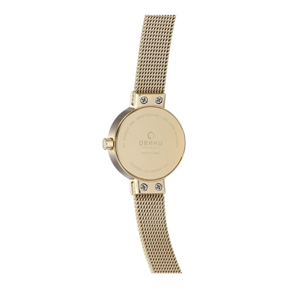 SPIRE - GOLD Gold Plated Stainless Steel Mesh Bracelet Watch