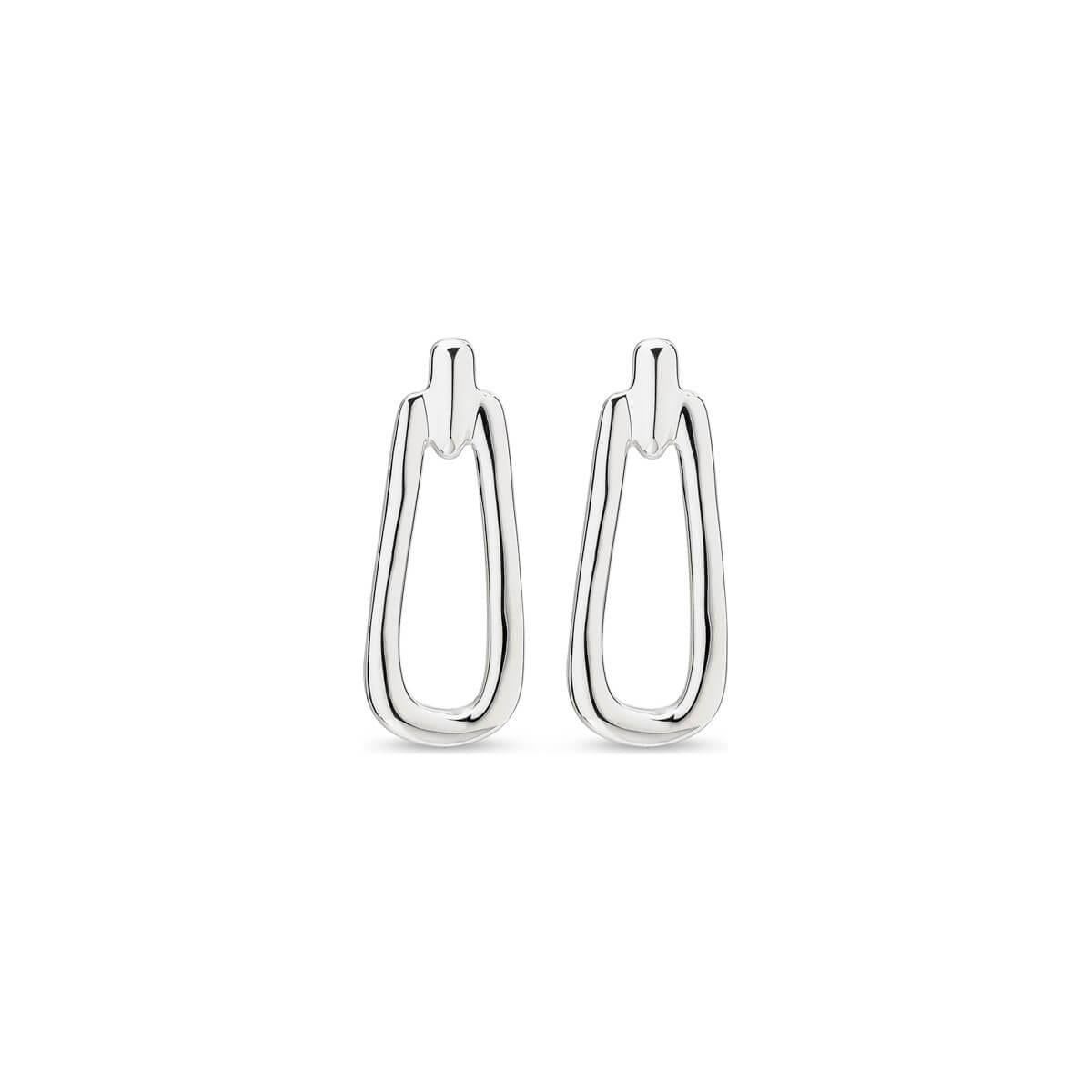 Prosperity Silver Plated Earrings With Link Form