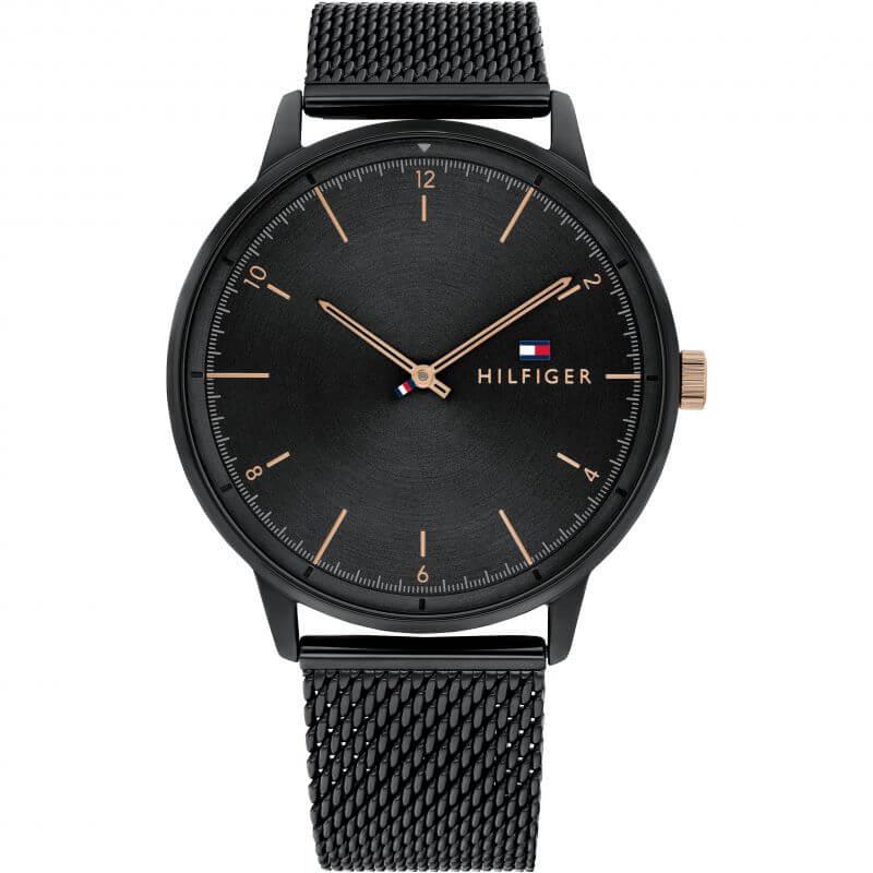 Hendrix Black Dial & Black Mesh Strap Gents Watch
