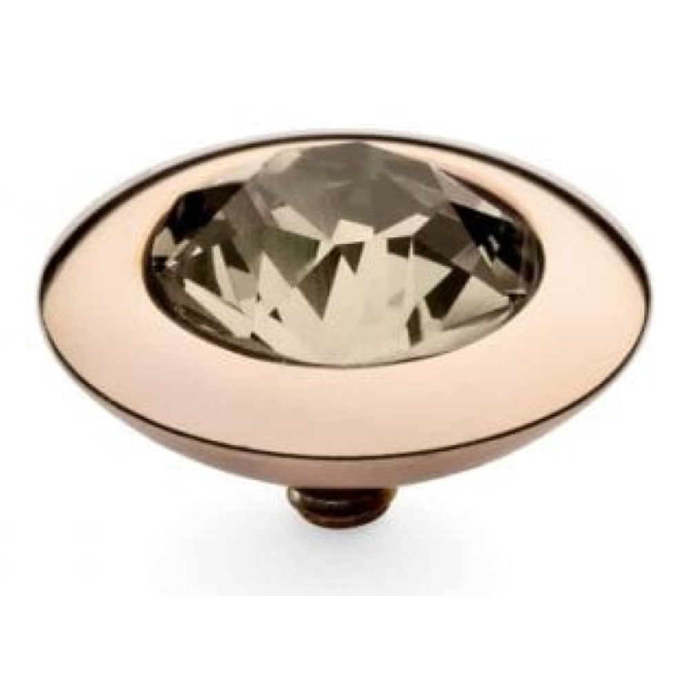 Famosa Rose Gold 13mm Tondo Ring Top Light Silk