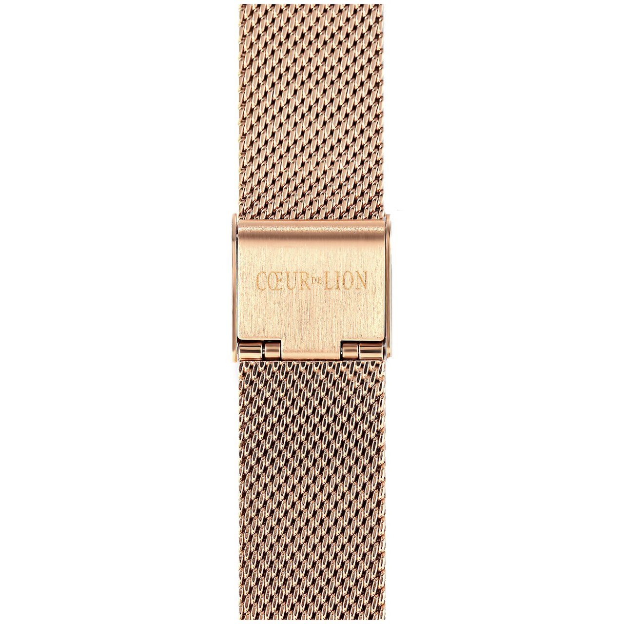 Round Mocha Dial Rose Gold Milanese Bracelet Watch