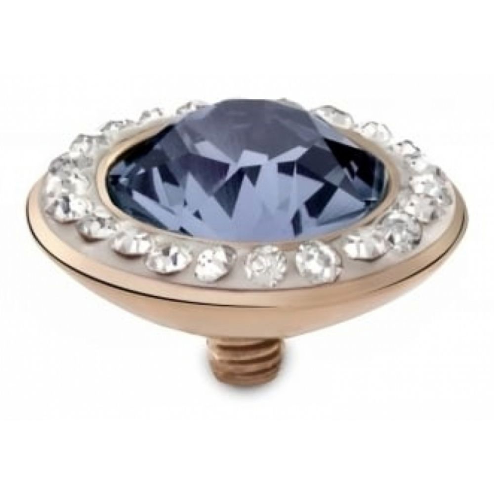 Famosa Rose Gold Plated 13mm Tondo Deluxe Provence Lavender Ring Top