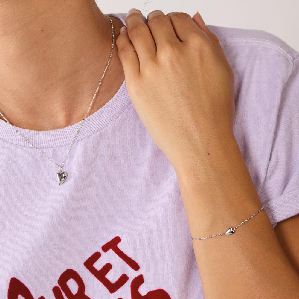 Desire Kiss Mini Heart Ball Chain Bracelet