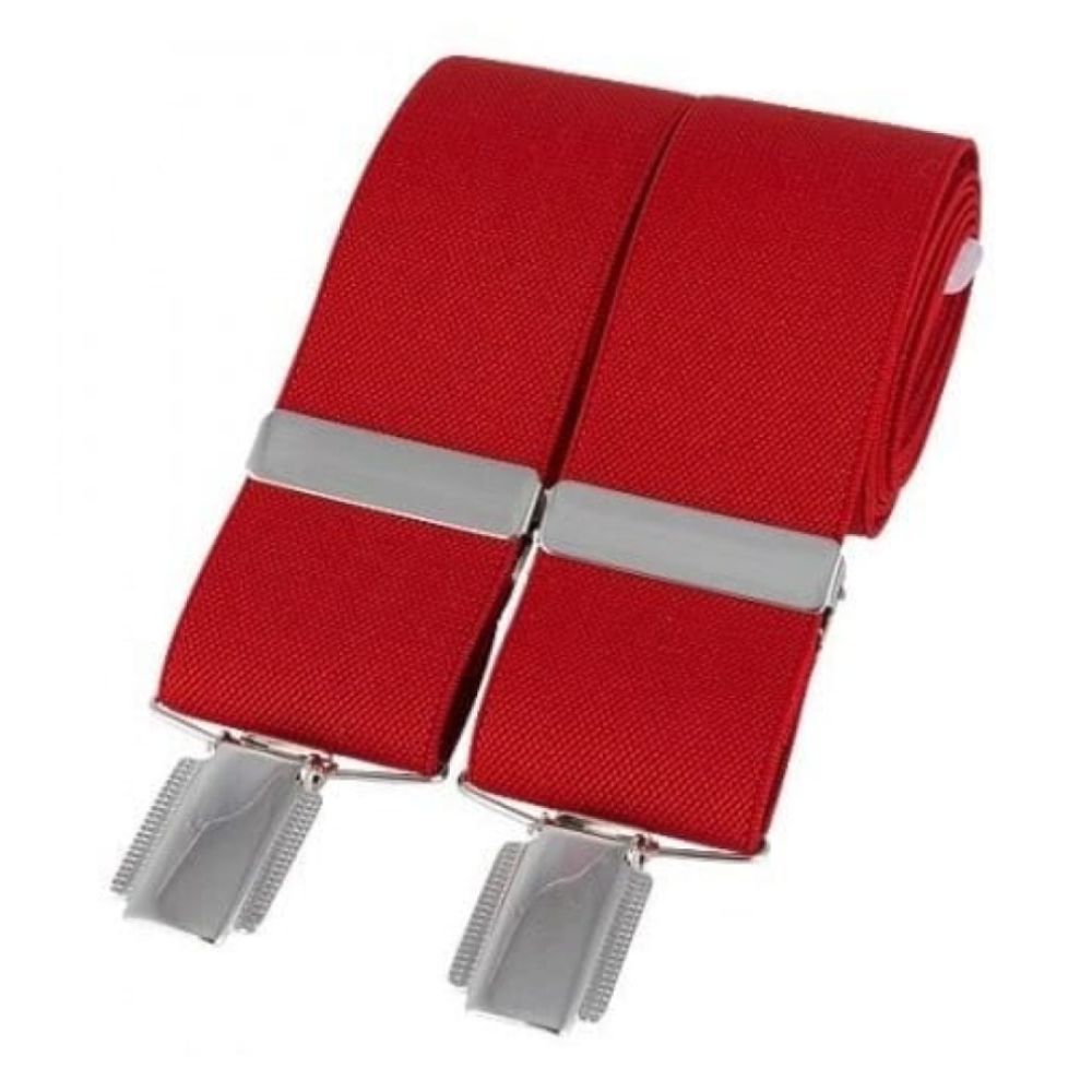 Red Elasticated Fabric Braces