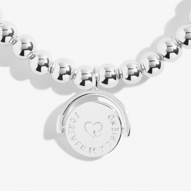 Spinning Boxed A Littles | First My Mum Forever My Friend | Silver | Bracelet | 17.5cm Stretch