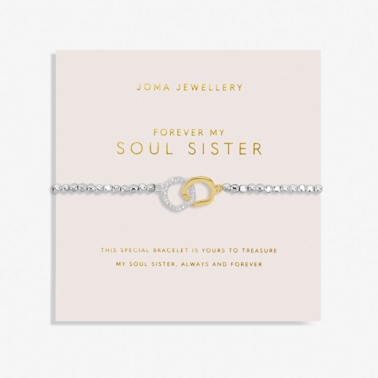 Forever Yours 'Forever My Soul Sister' Silver & Gold Plated Bracelet