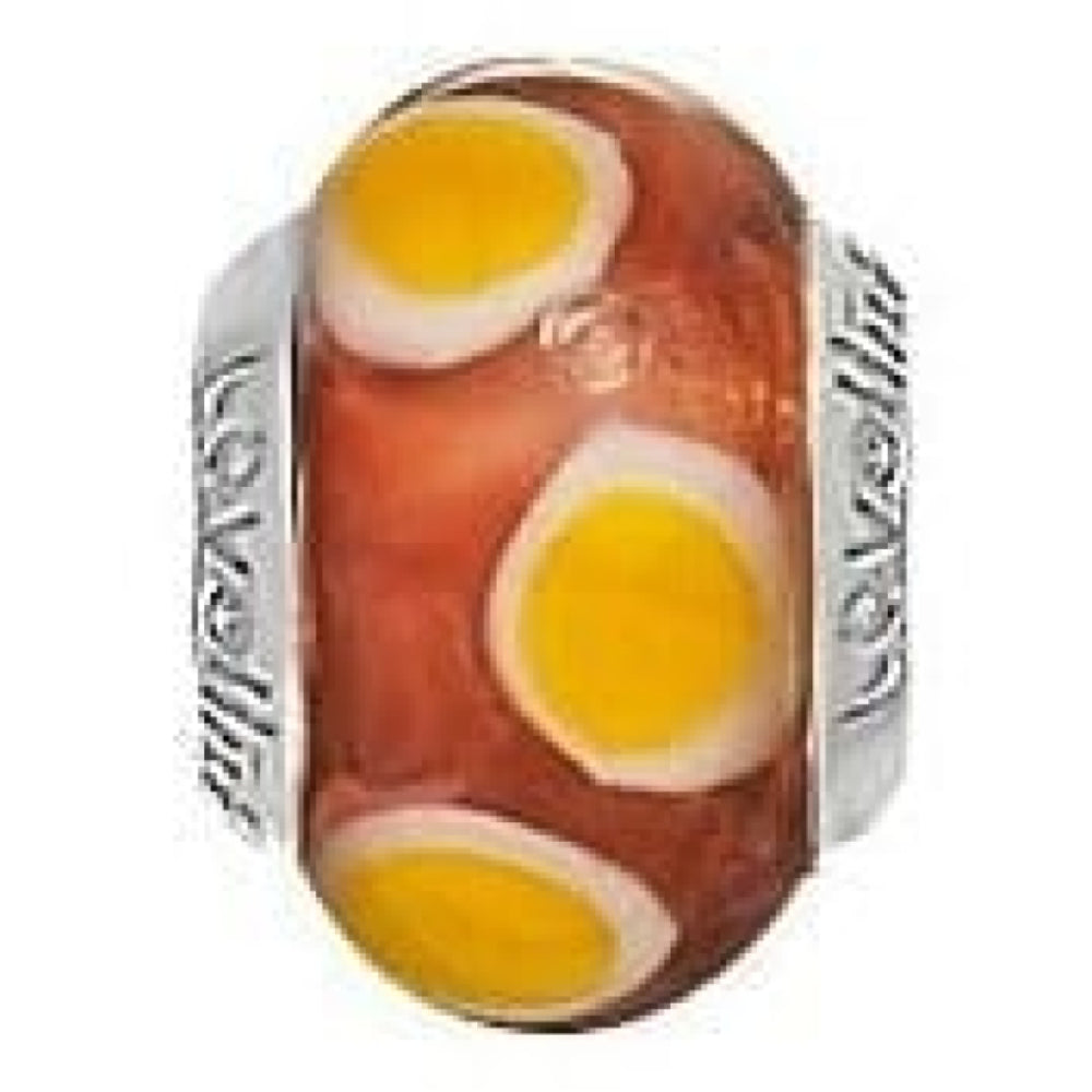 Sterling Silver And Murano Glass Link