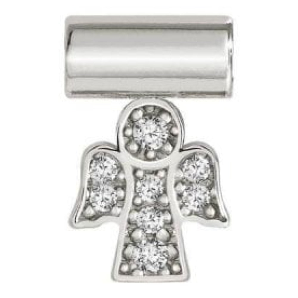 Seimia Silver Cubic Zirconia Angel Charm