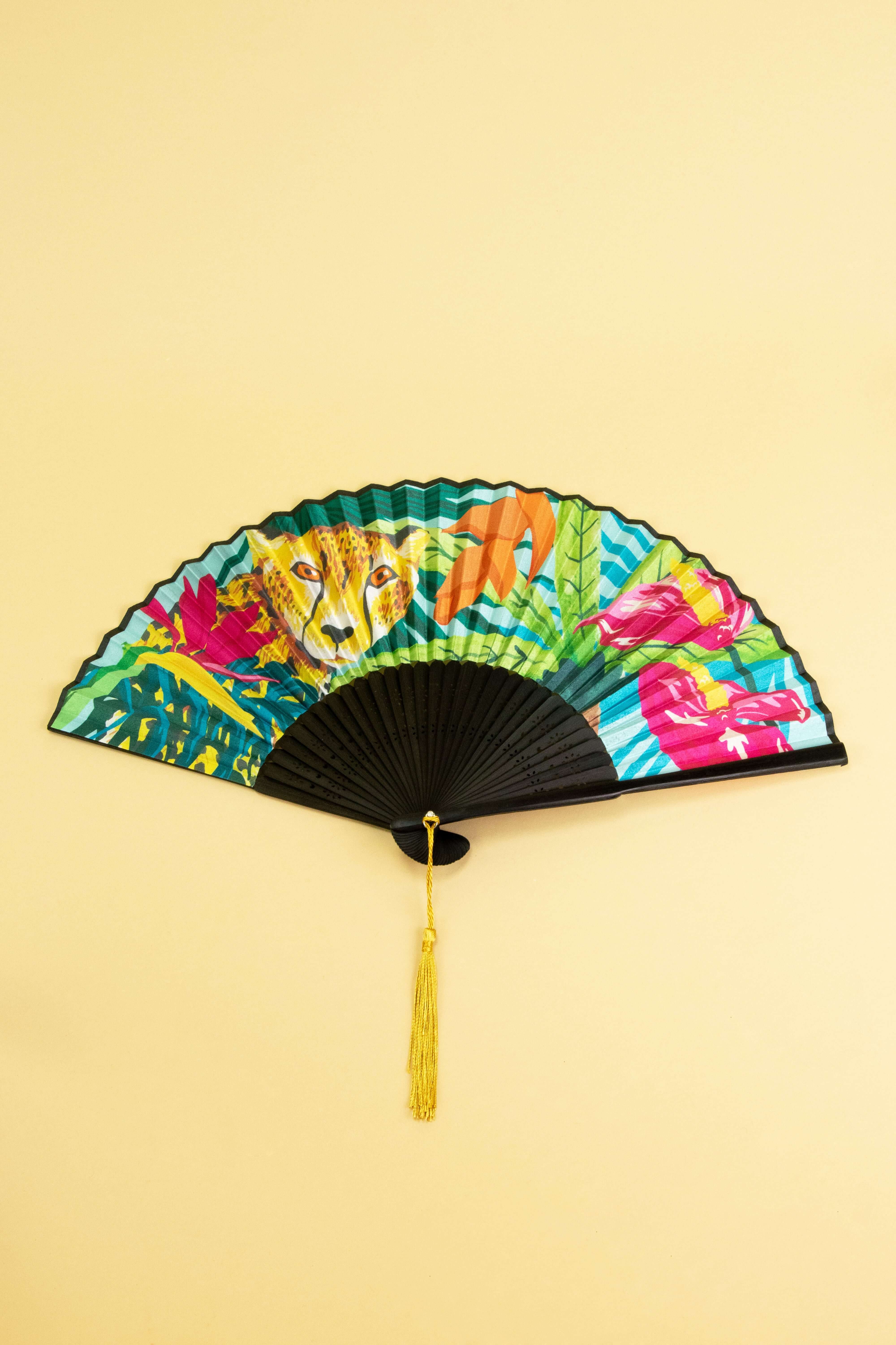 Cheetah Design Handheld Fan