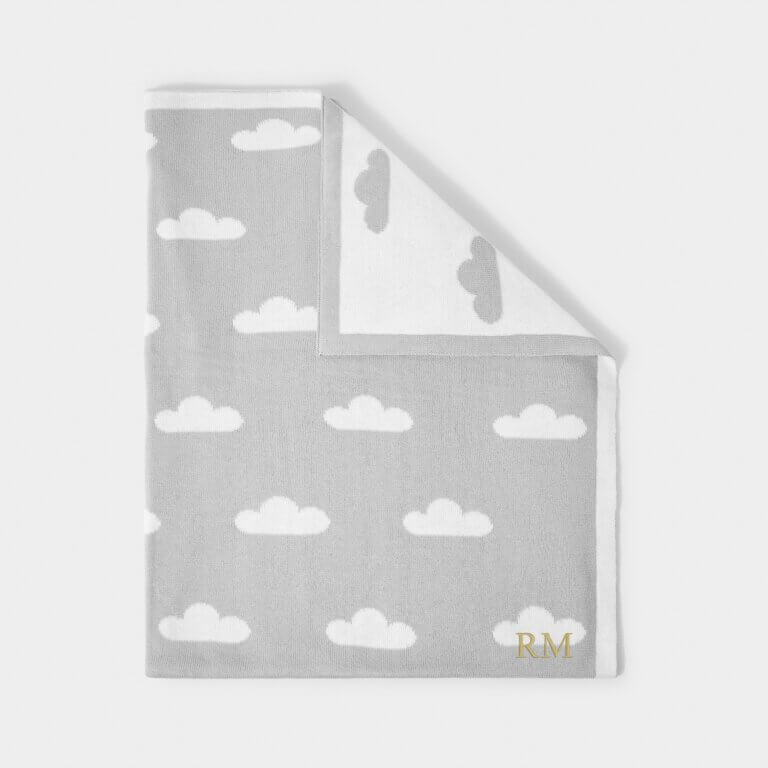 Printed Baby Blanket Cloud Grey / Off White