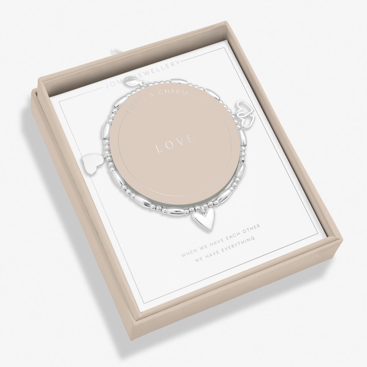 Life's A Charm 'Love' Silver Plated Bracelet