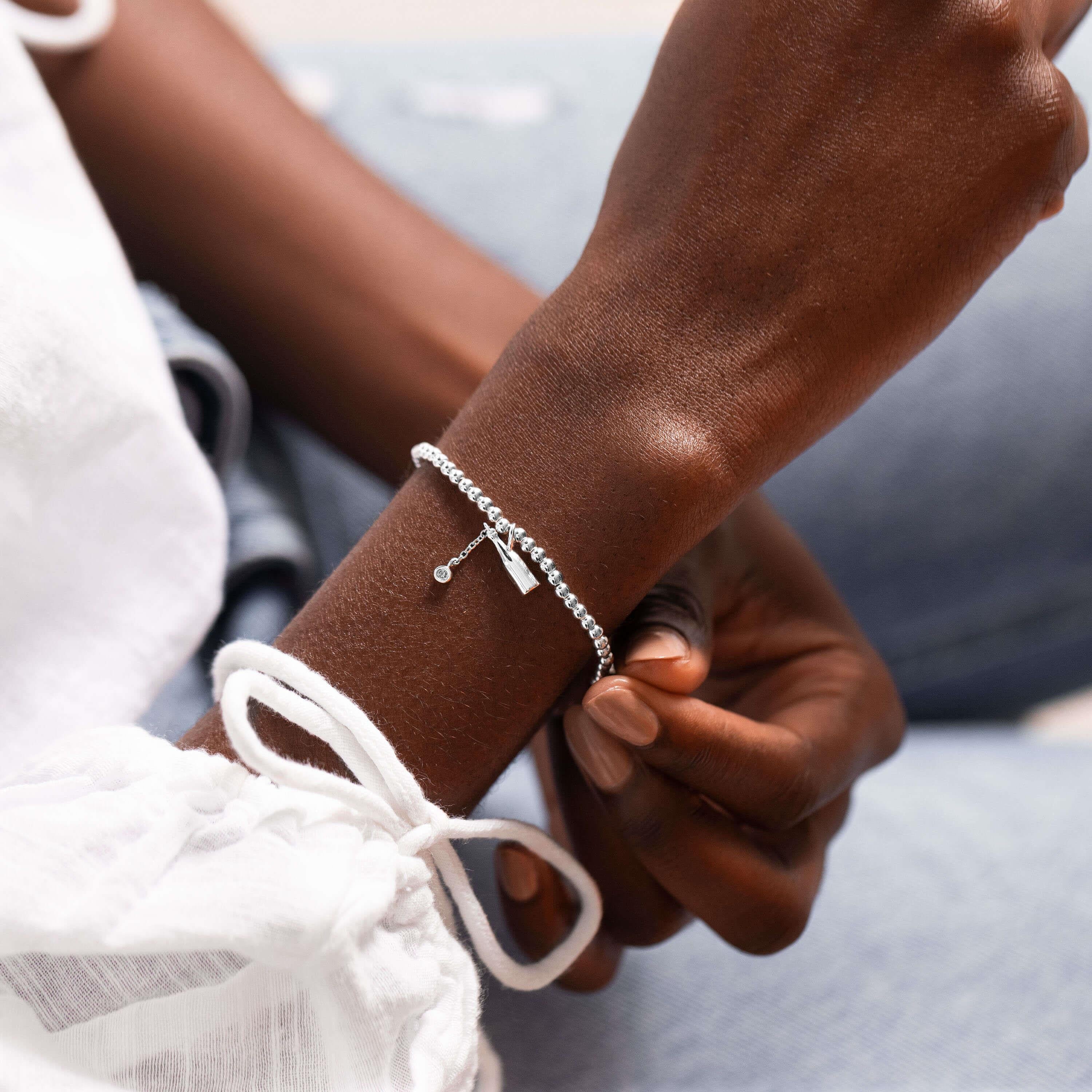 A Little | Pop The Bubbly | Silver | Bracelet | 17.5cm Stretch