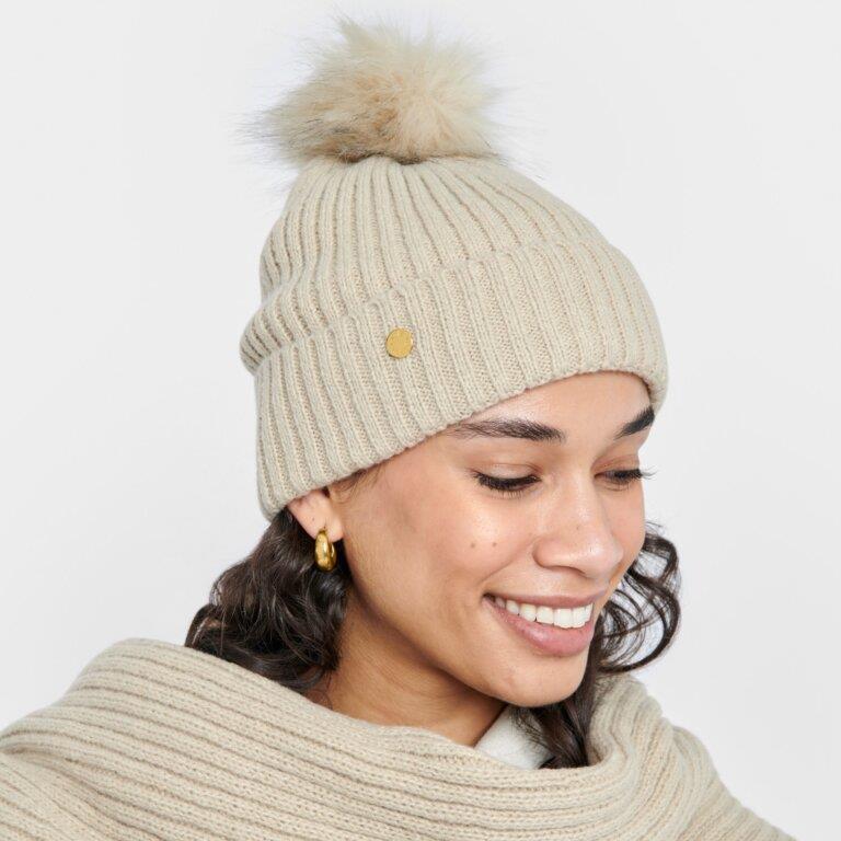 Knitted Hat - Light Sand